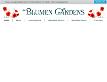 Tablet Screenshot of blumengardens.com